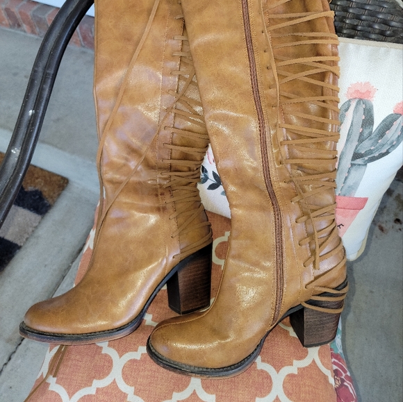 SEXY!! Tall, Lace up boots, over the knee - Picture 2 of 16